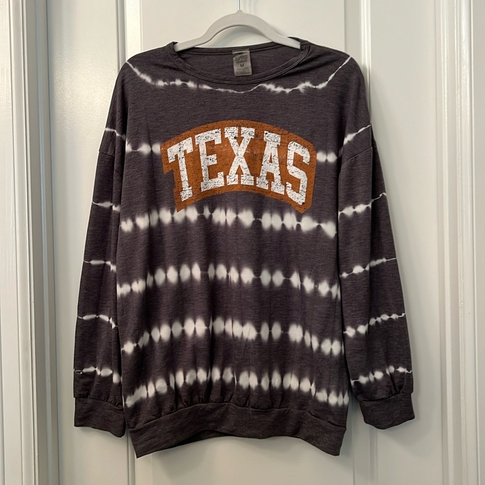 Texas Longhorns gray tie-dye PJ set